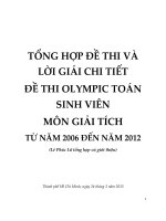 Tổng hợp đề thi và lời giải chi tiết đề thi olympic toán sinh viên môn giải tích từ năm 2006 đến năm 2012   lê phúc lữ