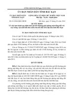Đơn giá bồi thường giải phóng mặt bằng đối với cây trồng, vật nuôi khi nhà nước thu hồi đất trên địa bàn tỉnh Bắc Kạn năm 2016