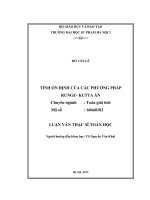Tính ổn định của các phương pháp runge  kutta ẩn (LV01634)