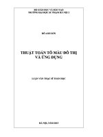 Luận văn thạc sĩ toán thuật toán tô màu đồ thị và ứng dụng 