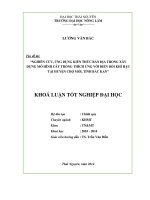 Nghiên cứu, ứng dụng kiến thức bản địa trong xây dựng mô hình cây trồng thích ứng với biến đổi khí hậu tại Huyện Chợ Mới, Tỉnh Bắc Kạn