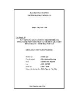 Xây dựng và quản lý hồ sơ địa chính bằng công nghệ phần mềm ViLIS tại thị trấn quân chu   huyện đại từ   tỉnh thái nguyên 