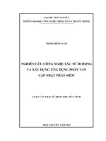 Nghiên cứu công nghệ tác tử di động và xây dựng ứng dụng phân tán cập nhật phần mềm 