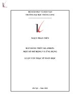 Bất đẳng thức klamkin một số mở rộng và ứng dụng 