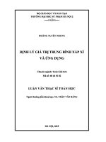 Luận văn định lý giá trị trung bình xấp xỉ và ứng dụng 