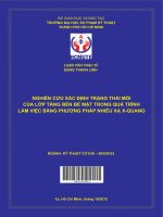 nghiên cứu xác định trạng thái mỏi của lớp tăng bền bề mặt trong quá trình làm việc bằng phương pháp nhiễu xạ xquang