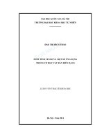 Phép tính tenxơ và một số ứng dụng trong cơ học vật rắn biến dạng 