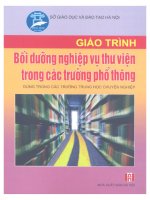 giáo trình bồi dưỡng nghiệp vụ thư viện trong các trường phổ thông