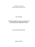 Về một số phương pháp lặp hiệu quả giải hệ phương trình phi tuyến 