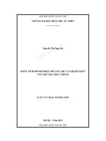 Phân tích proteomics mô ung thư của bệnh nhân ung thư đại trực tràng 