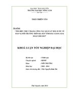 Tìm hiểu thực trạng công tác quản lý nhà nước về bảo vệ môi trường trên địa bàn tỉnh bắc giang giai đoạn 2010 2013 