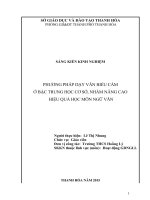 skkn phương pháp dạy văn biểu cảm ở bậc trung học cơ sở, nhằm nâng cao hiệu quả học môn ngữ văn 