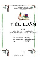 PHÂN TÍCH QUY TRÌNH VÀ ĐỀ XUẤT NÂNG CAO HIỆU QUẢ BÁN HÀNG
