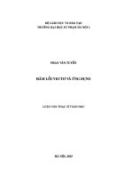 Luận văn thạc sĩ toán học hàm lồi véc tơ và ứng dụng 