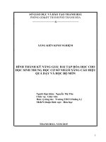 skkn hình thành kỹ năng giải bài tập hóa học cho học sinh trường trung học cơ sở nhằm nâng cao hiệu quả dạy và học bộ môn 