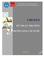 KỸ THUẬT THI CÔNG ĐƯỜNG ỐNG CẤP NƯỚC
