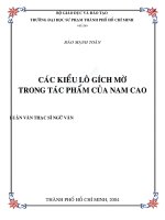 Các kiểu lô gích mờ trong tác phẩm của nam cao 