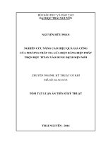Nghiên cứu nâng cao hiệu quả gia công của phương pháp tia lửa điện bằng biện pháp trộn bột titan vào dung dịch điện môi (TT)