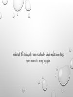 phân tích starbucks và đề xuất giải pháp cho trung nguyên