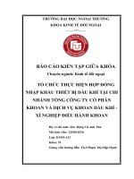 Tổ chức thực hiện hợp đồng nhập khẩu thiết bị dầu khí tại chi nhánh tổng công ty cổ phần khoan và dịch vụ khoan dầu khí xí nghiệp điều hành khoan