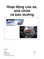 HOẠT ĐỘNG CỦA XE SỬA CHỮA VÀ BẢO DƯỠNG XE CON