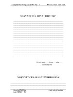 LUẬN VĂN  tốt nghiệp công tác kế toán tập hợp chi phí sản xuất và tính giá thành sản phẩm