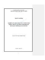 Nghiên cứu khả năng xử lý nước thải nhiễm thuốc nổ nhóm nitrophenol bằng quá trình quang fenton 