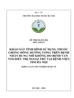 Khảo sát tình hình sử dụng thuốc chống đông đường uống trên bệnh nhân rung nhĩ không do bệnh van tim điều trị ngoại trú tại bệnh viện tim hà nội 