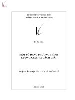 Một số dạng phương trình lượng giác và cách giải 