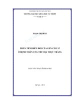 Phân tích biến đổi của gen CXCL12 ở bệnh nhân ung thư đại trực tràng 