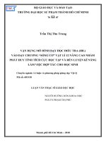 Vận dụng mô hình dạy học điều tra (IBL) vào dạy chương “sóng cơ” vật lí 12 nâng cao nhằm phát huy tính tích cực học tập và rèn luyện kĩ năng làm việc hợp tác cho học sinh 