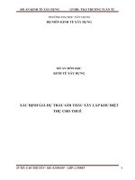 ĐỒ án môn học kinh tế xây dựng xác định giá dự thầu gói thầu xây lắp khu biệt thự cho thuê
