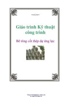 GIÁO TRÌNH ký THUẬT CÔNG TRÌNH   bê TÔNG cốt THÉP dự ỨNG lực 