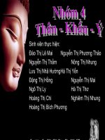 Tiểu luận tôn giáo đại cương: Thân khẩu ý trong Phật giáo