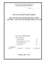 skkn một số giải pháp quản lý để đổi mới, phát triển giáo dục – đào tạo tại trường THPT xuân mỹ  