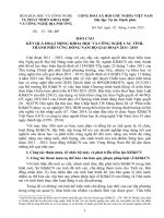 Báo cáo tổng hợp giao ban khoa học công nghệ vùng Đông Nam Bộ