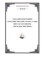 SKKN ghép trò chơi vào dạy học