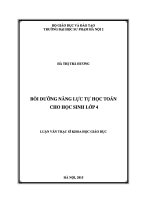 Bồi dưỡng năng lực tự học toán cho học sinh lớp 4 