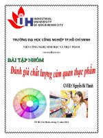 THỰC HÀNH ĐÁNH GIÁ CẢM QUAN (IUH)