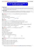 Quy tắc đếm tổ hợp xác suất: Cộng và nhân