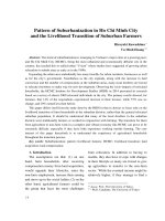 Pattern of Suburbanization in Ho Chi Minh City and the Livelihood Transition of Suburban Farmers