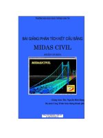 BÀI GIẢNG PHÂN TÍCH kết cấu BẰNG MIDAS CIVIL 