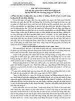 Bài thu hoạch  XII chính trị hè năm học 20162017