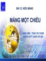 Slide bài giảng Mảng một chiều  Bài dự thi