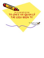BÀI GIẢNG tổ CHỨC và QUẢN lý tài LIỆU điện tử 