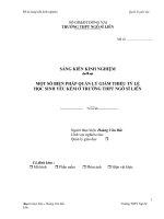 skkn một số BIỆN PHÁP QUẢN lý GIẢM THIỂU tỷ lệ học SINH yếu kém ở TRƯỜNG THPT NGÔ sĩ LIÊN 