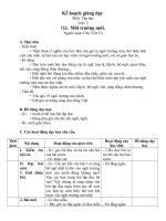 tập đọc bài môi trường mới