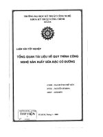Luận văn tổng quan tài liệu về quy trình công nghệ sản xuất sữa đặc có đường,