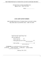 skkn một số BIỆN PHÁP QUẢN LÝ NHẰM NÂNG CAO CHẤT LƯỢNG HỌC SINH THCS  