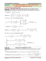 Các điểm đặc biệt của đồ thị hàm số và bài toán khoảng cách